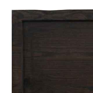 Bathroom Countertop Dark Brown 80x30x(2-6) cm Treated Solid Wood - Giant Lobelia