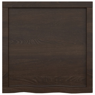 Bathroom Countertop Dark Brown 60x60x(2-6) cm Treated Solid Wood - Giant Lobelia