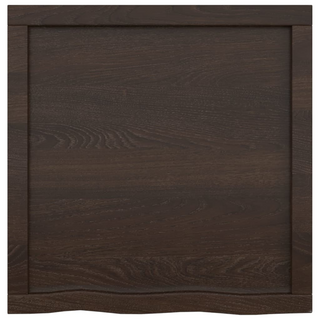 Bathroom Countertop Dark Brown 60x60x(2-4) cm Treated Solid Wood - Giant Lobelia