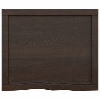 Bathroom Countertop Dark Brown 60x50x(2-6) cm Treated Solid Wood - Giant Lobelia