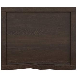 Bathroom Countertop Dark Brown 60x50x(2-4) cm Treated Solid Wood - Giant Lobelia