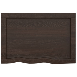 Bathroom Countertop Dark Brown 60x40x(2-6) cm Treated Solid Wood - Giant Lobelia