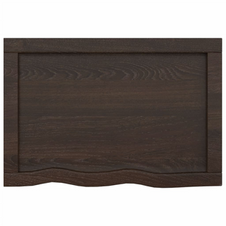 Bathroom Countertop Dark Brown 60x40x(2-4) cm Treated Solid Wood - Giant Lobelia