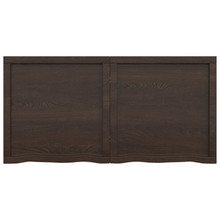 Bathroom Countertop Dark Brown 120x60x(2-6) cm Treated Solid Wood - Giant Lobelia