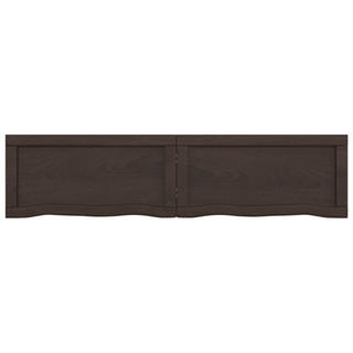 Bathroom Countertop Dark Brown 120x30x(2-6) cm Treated Solid Wood - Giant Lobelia