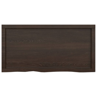 Bathroom Countertop Dark Brown 100x50x(2-4) cm Treated Solid Wood - Giant Lobelia