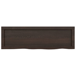 Bathroom Countertop Dark Brown 100x30x(2-6) cm Treated Solid Wood - Giant Lobelia