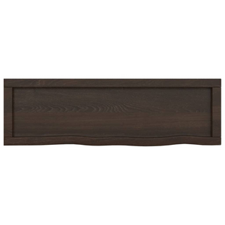 Bathroom Countertop Dark Brown 100x30x(2-4) cm Treated Solid Wood - Giant Lobelia