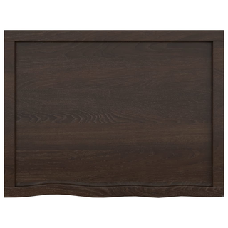 Bathroom Countertop Dark Brown 80x60x(2-4) cm Treated Solid Wood - Giant Lobelia