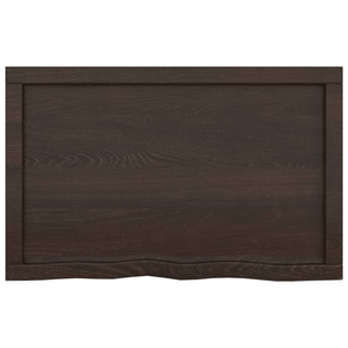 Bathroom Countertop Dark Brown 80x50x(2-6) cm Treated Solid Wood - Giant Lobelia