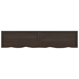 Bathroom Countertop Dark Brown 180x40x(2-4) cm Treated Solid Wood - Giant Lobelia