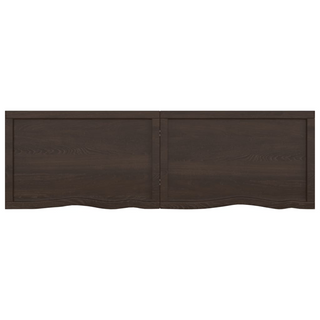 Bathroom Countertop Dark Brown 160x50x(2-4) cm Treated Solid Wood - Giant Lobelia