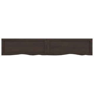 Bathroom Countertop Dark Brown 160x30x(2-6) cm Treated Solid Wood - Giant Lobelia