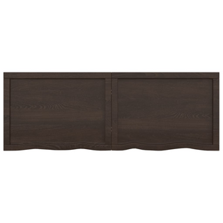 Bathroom Countertop Dark Brown 140x50x(2-4) cm Treated Solid Wood - Giant Lobelia