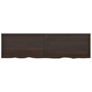 Bathroom Countertop Dark Brown 220x60x(2-6) cm Treated Solid Wood - Giant Lobelia