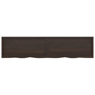 Bathroom Countertop Dark Brown 220x50x(2-6) cm Treated Solid Wood - Giant Lobelia