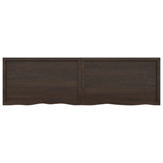 Bathroom Countertop Dark Brown 200x60x(2-6) cm Treated Solid Wood - Giant Lobelia