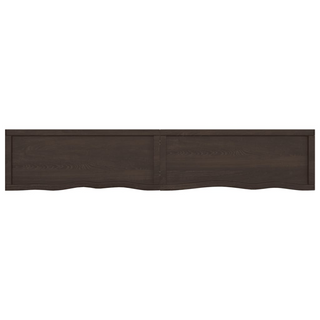 Bathroom Countertop Dark Brown 200x40x(2-4) cm Treated Solid Wood - Giant Lobelia