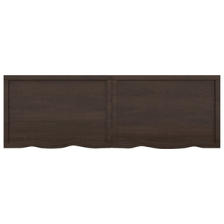 Bathroom Countertop Dark Brown 180x60x(2-6) cm Treated Solid Wood - Giant Lobelia