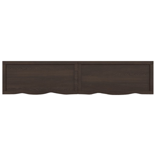 Bathroom Countertop Dark Brown 180x40x(2-6) cm Treated Solid Wood - Giant Lobelia