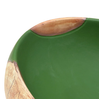 vidaXL Countertop Basin Green and Brown Oval 59x40x15 cm Ceramic - Giant Lobelia