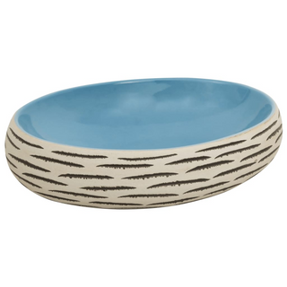 vidaXL Countertop Basin Multicolour Oval 59x40x15 cm Ceramic - Giant Lobelia