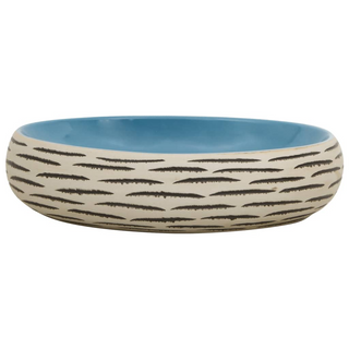 vidaXL Countertop Basin Multicolour Oval 59x40x15 cm Ceramic - Giant Lobelia