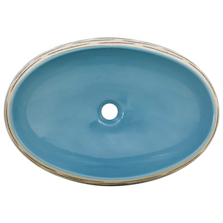 vidaXL Countertop Basin Multicolour Oval 59x40x15 cm Ceramic - Giant Lobelia