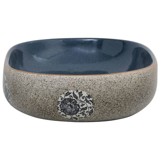 vidaXL Countertop Basin Sand and Blue Oval 59x40x14 cm Ceramic - Giant Lobelia