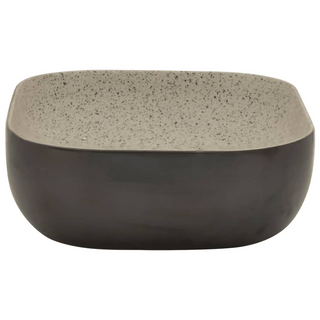 vidaXL Countertop Basin Grey and Black Rectangular 48x37.5x13.5 cm Ceramic - Giant Lobelia