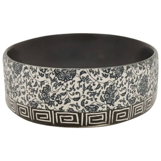 vidaXL Countertop Basin Black and Blue Oval 56.5x36.5x13.5 cm Ceramic - Giant Lobelia