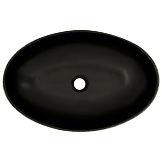 vidaXL Countertop Basin Black and Blue Oval 56.5x36.5x13.5 cm Ceramic - Giant Lobelia