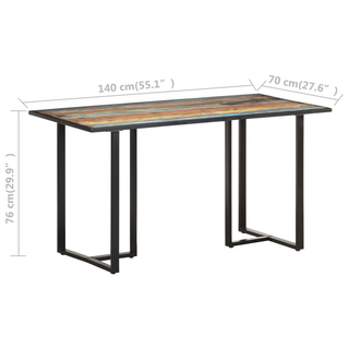 vidaXL Dining Table 140 cm Solid Reclaimed Wood - Giant Lobelia