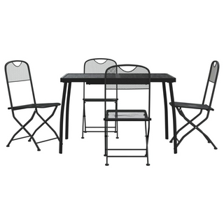 5 Piece Garden Dining Set Anthracite Metal Mesh - Giant Lobelia