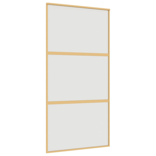 Sliding Door Gold 102.5x205 cm Frosted ESG Glass and Aluminium - Giant Lobelia