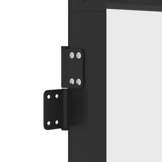 vidaXL Interior Door Slim Black 83x201.5 cm Tempered Glass and Aluminium - Giant Lobelia