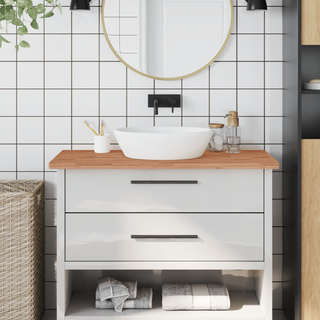 Bathroom Countertop 100x60x2.5 cm Solid Wood Beech - Giant Lobelia