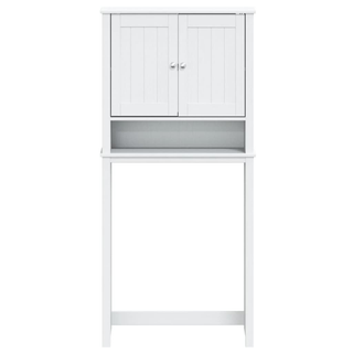 Washing Machine Cabinet BERG White 76x27x164.5 cm Solid Wood - Giant Lobelia