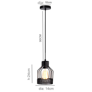 Guard Light Wire Ceiling Industrial Black Chandelier Pendant~3380 - Giant Lobelia