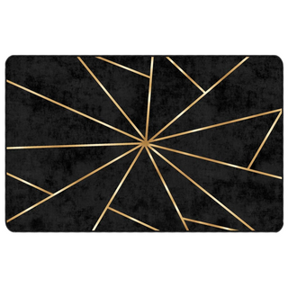 vidaXL Rug Washable Black and Gold 190x300 cm Anti Slip - Giant Lobelia