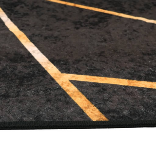 vidaXL Rug Washable Black and Gold 190x300 cm Anti Slip - Giant Lobelia