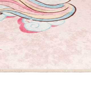 Kids' Rug Pink 160x230 cm Unicorn Washable Anti Slip - Giant Lobelia