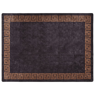 vidaXL Rug Washable Black and Gold 400x300 cm Anti Slip - Giant Lobelia