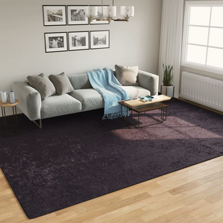 Rug Washable Anthracite 400x300 cm Anti Slip - Giant Lobelia