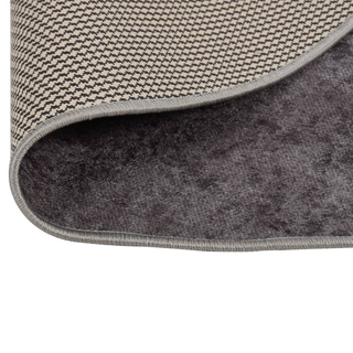 vidaXL Rug Washable Grey Ø 200 cm Anti Slip - Giant Lobelia