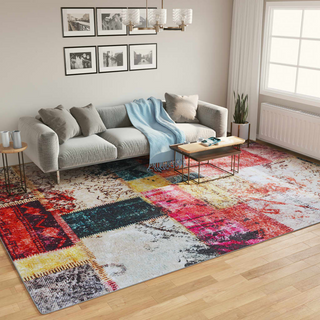 vidaXL Rug Washable Multicolour 400x300 cm Anti Slip - Giant Lobelia