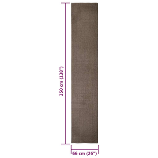 vidaXL Rug Natural Sisal 66x350 cm Brown - Giant Lobelia