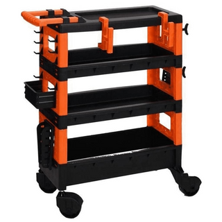 FX-Tools Tool Trolley 4-Tier Black and Orange - Giant Lobelia