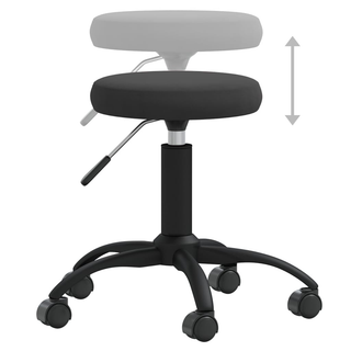 vidaXL Office Swivel Chair Black Velvet - Giant Lobelia