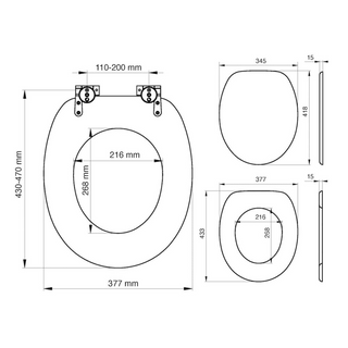 Tiger Soft-Close Toilet Seat Scaffold MDF Brown 252022546 - Giant Lobelia